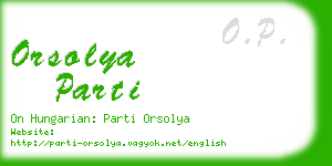 orsolya parti business card